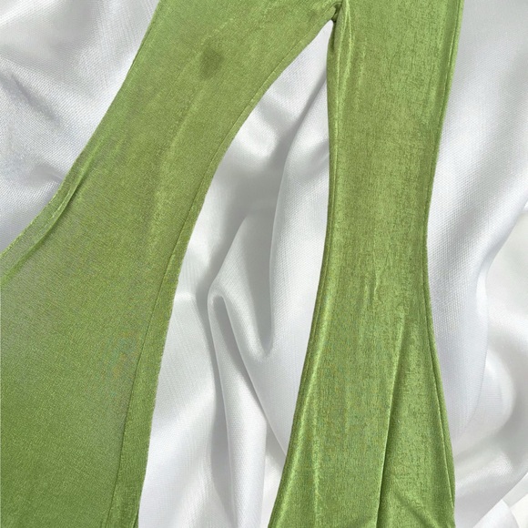 Princess Polly green slinky pants - Picture 2 of 6